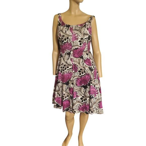 Nine West Sleeveless Floral Print Lined Dress Woman's Size 10 - Picture 1 of 8